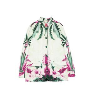 For Restless Sleepers Women Printed Silk Jacket